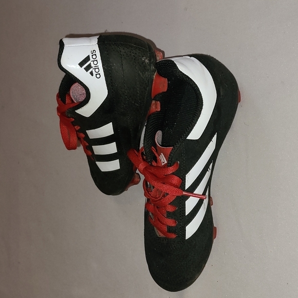 adidas Other - Adidas black, white, and red soccer cleats Youth boy 3